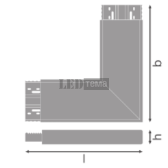 LN INV CORNER CONNECTOR BK З&rsquo;єднувач системи LEDVANCE (4099854308079) 4099854308079 фото