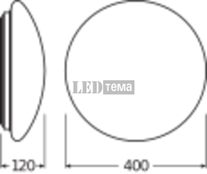 SF CIRC 400 SEN V 830 IP44 24W 3000К Накладний світильник з датчиком LEDVANCE (4058075618084) 4058075618084 фото