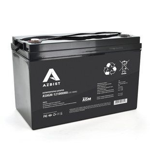 Аккумулятор AZBIST Super GEL ASGEL-121000M8, Black Case, 12V 100.0Ah ( 329 x 172 x 215 ), 31kg Q1/36 ASGEL-121000M8 фото