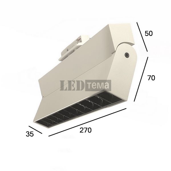 AccentFlow-Book220v 20Вт 30° 4000K white CRI90 трековий світильник однофазний білий (AFBK220v-WH2030490) AFBK220v-WH2030490 фото