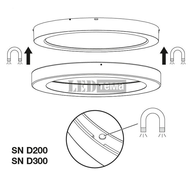 DL UNIV SN RING D300 BK Декоративное кольцо для светильника LEDVANCE (4099854559495) 4099854559495 фото