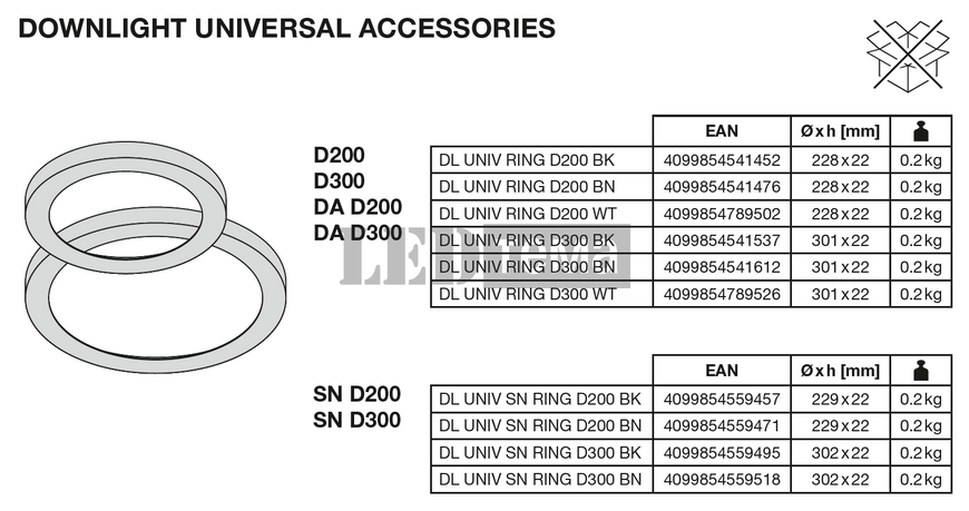 DL UNIV SN RING D300 BK Декоративное кольцо для светильника LEDVANCE (4099854559495) 4099854559495 фото