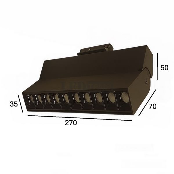 AccentFlow-Book220v 20Вт 45° 5000K black CRI90 трековий світильник однофазний чорний (AFBK220v-BK2045590) AFBK220v-BK2045590 фото