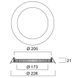 START Downlight Flat 205 IP44 1750LM 840 DIM 17W Світильник круглий врізний димований Sylvania (0054123) 0054123 фото 10