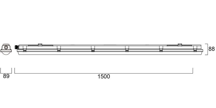 Resisto 1500 IP66 840 ST 27-31-38-45W 4000К Пылевлагозащищённый светильник перекл. мощ. Sylvania (0010481) 0010481 фото