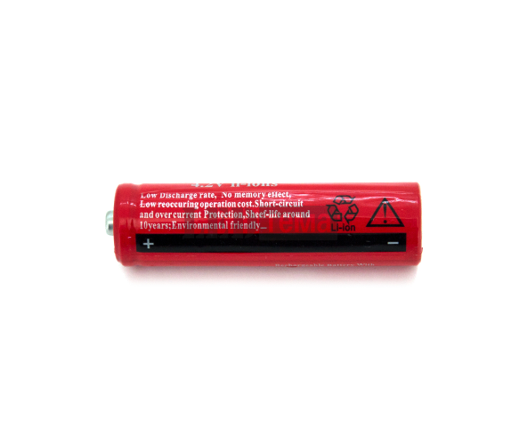 Акумулятор Li-ion UltraFire18650 4800mAh (реальні 1000mAh) 3.7V, Red, 2 шт в упаковці, ціна за 1 шт (BRC18650) BRC18650 фото