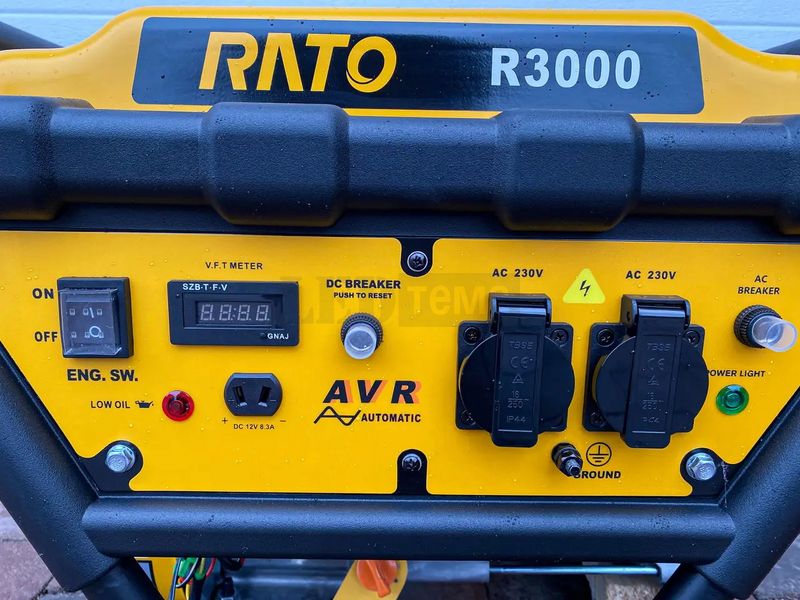 RATO R3000 (3.0 кВт) Італія Генератор Бензиновий, однофазний, Ручний стартер. R3000-G07 фото