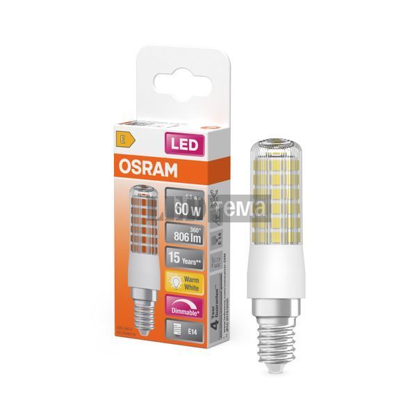 LED T SLIM 60D CL 7W/827 230V CL E14 Світлодіодна лампа димована Osram (4058075607316) 4058075607316 фото
