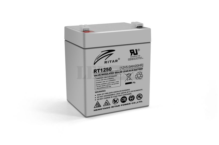 Акумуляторна батарея AGM RITAR RT1250, Gray Case, 12V 5.0Ah ( 90 х70 х 101 (107) ) Q10 RT1250 фото