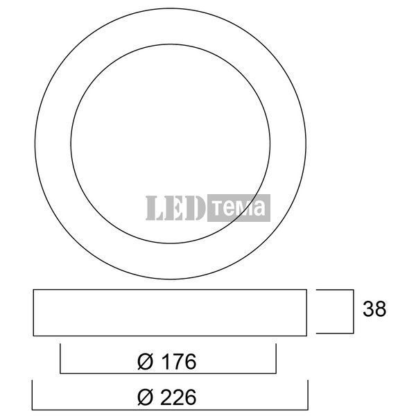 START Downlight Flat 226 1750LM 840 DIM SM 17W Світильник круглий врізний димований Sylvania (0054129) 0054129 фото