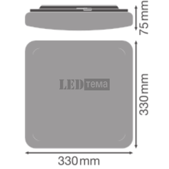 SF SQUARE 330 SEN V 830 IP44 24W 3000К Накладной светильник с датчиком LEDVANCE (4099854041990) 4099854041990 фото