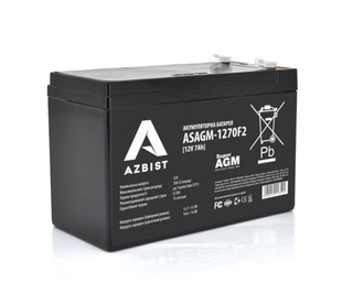 Акумулятор AZBIST Super AGM ASAGM-1270F2, Black Case, 12V 7.0Ah (151 х 65 х 94 (100)) Q10 ASAGM-1270F2 фото