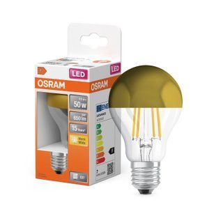 LED Star Classic A50 300&deg; Filament Mirror Gold 7W 827 CL E27 Декоративна світлодіодна лампа Osram (4058075435346) 4058075435346 фото
