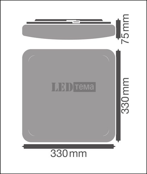 SF SQUARE 330 SEN V 830 IP44 24W 3000К Накладной светильник с датчиком LEDVANCE (4099854041990) 4099854041990 фото