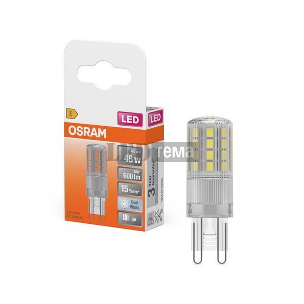 LED PIN 48 320&deg; 4.5W 840 Clear G9 лампа світлодіодна OSRAM (4058075432482) 4058075432482 фото