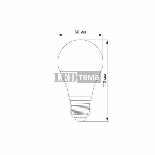 A60e E27 10W 1000лм 4100K AC175-250В 300&deg; светодиодная лампа VIDEX (VL-A60e-10274) VL-A60e-10274 фото
