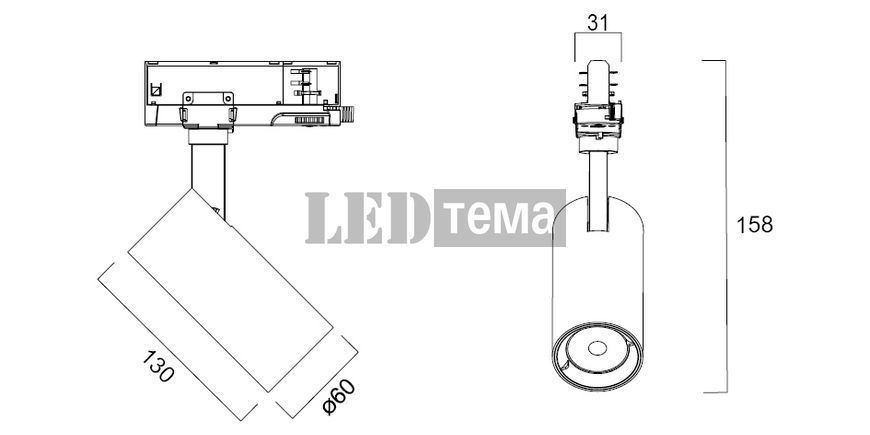 Pixo Small 14W 1650LM 940 NB MB WB BLACK CRI90 24&deg;-36&deg;-54&deg; трековий світильник трифазний чорний з додатковими лінзами Sylvania (0004547) 0004547 фото