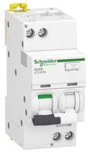 Диференційний автоматичний вимикач iCV40N 1P+N, 20A, крива C, 30мA, тип А, Schneider Electric (A9DC3620) A9DC3620 фото