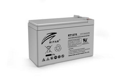 Аккумуляторная батарея AGM RITAR RT1275, Gray Case, 12V 7.5Ah ( 151 х 65 х 94 (100) ) Q10 RT1275 фото