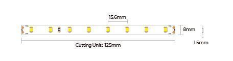 LED лента 64-2835-24V-IP20 4.3W 650Lm 3000K 5м COLORS (D864-24V-8mm-WW) D864-24V-8mm-WW фото
