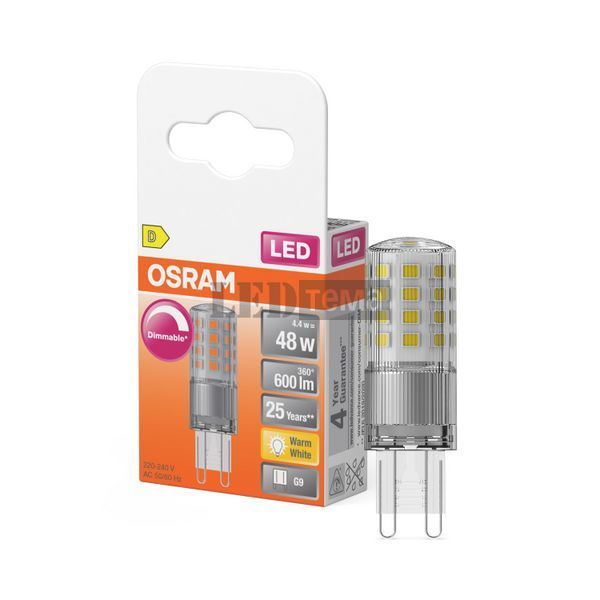LED PIN50 320&deg; DIM 4,4W 827 CL G9 Светодиодная лампа капсульная диммируемая Osram (4099854247583) 4099854247583 фото