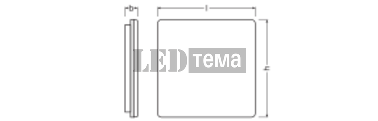 SF FLAT SQ SN 500 P ML 83040 19-27W 3000/4000К Накладний світильник MW CCT перем. потуж. IP54 LEDVANCE (4099854292750) 4099854292750 фото