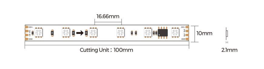 LED лента SMART RGB-SPI DS560RGB-24V-10mm IP20 13W 455Lm COLORS (DS560RGB-24V-10mm) DS560RGB-24V-10mm фото