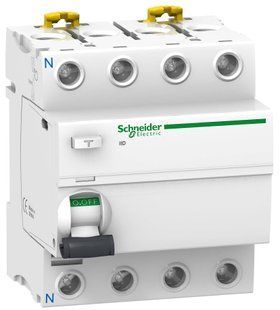 Дифференциальный выключатель УЗО iID 4P 80A 30мА AC Schneider Electric (A9R11480) A9R11480 фото