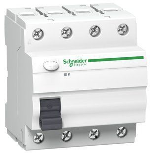 Диференційний вимикач ПЗВ ID K 4P 25A, тип A, 30мА, Schneider Electric (A9Z01425) A9Z01425 фото