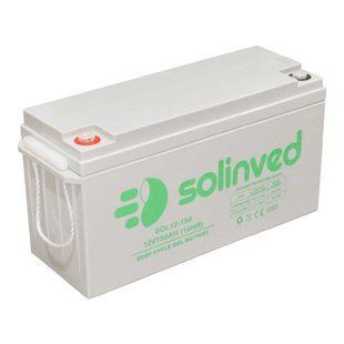 Акумуляторна батарея SOLINVED 150-12 GEL 12V 150 Ah (483 x 170 x 238), 43.6 kg Grey Q1/48 SLG150-12 фото