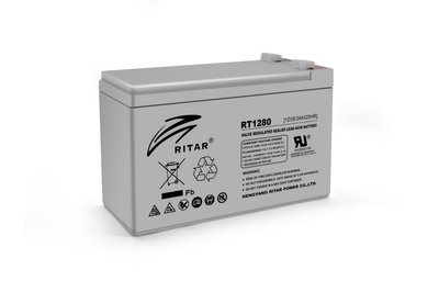 Аккумуляторная батарея AGM RITAR RT1280, Gray Case, 12V 8.0Ah ( 151 х 65 х 94 (100) ) Q10 RT1280 фото