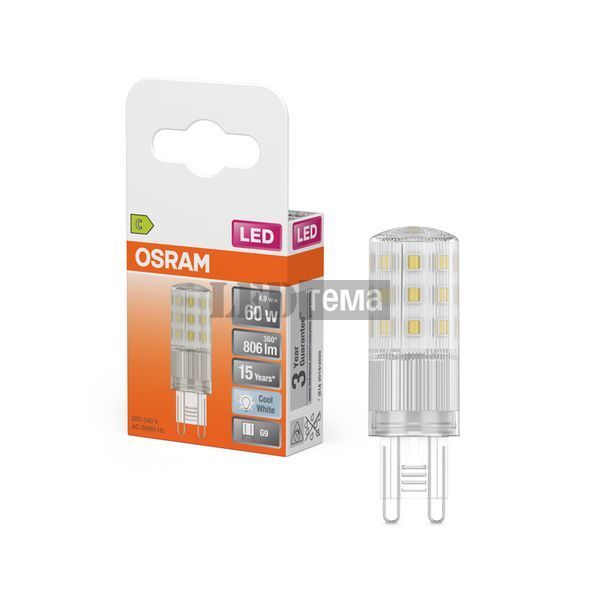 LED PIN 60 320 4.9W 840 Clear G9 лампа світлодіодна OSRAM (4058075840546) 4058075840546 фото