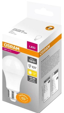 LED VALUE CL A150 16W/830 230V FR E27 10X1 OSRAM Світлодіодна лампа (4058075623477) 4058075623477 фото