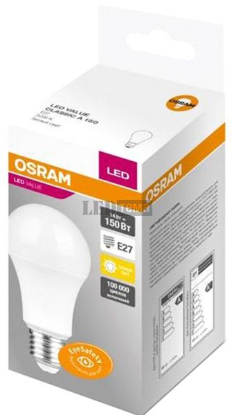 LED VALUE CL A150 16W/830 230V FR E27 10X1 OSRAM Светодиодная лампа (4058075623477) 4058075623477 фото