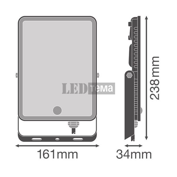 Flood ESSENTIAL SENSOR 50W 840 BK Прожектор світлодіодний з датчиком руху та освітленості Ledvance (4058075768390) 4058075768390 фото