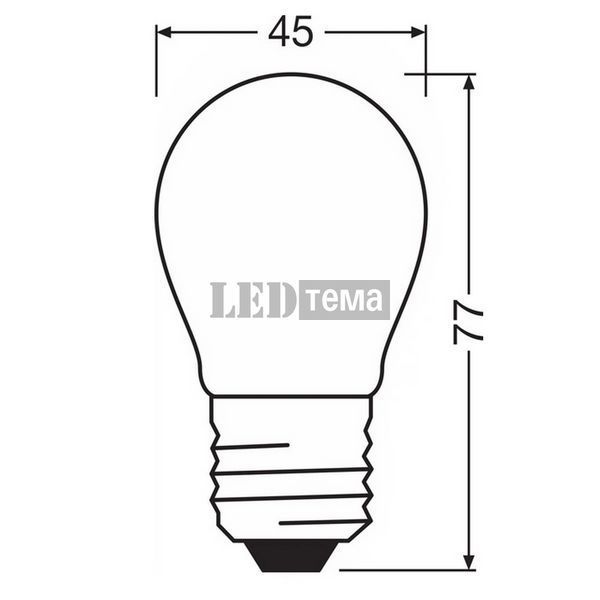 LED VALUE Classic P75 7,5W/830 230V FR E27 Світлодіодна лампа Osram (4058075624191) 4058075624191 фото