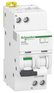 Диференційний автоматичний вимикач iCV40N 1P+N, 32A, крива C, 30мA, тип АС, Schneider Electric (A9DE3632) A9DE3632 фото