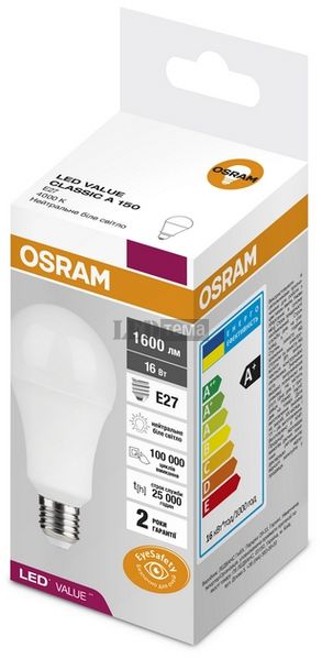 LED VALUE CL A150 16W/840 230V FR E27 10X1 OSRAM Светодиодная лампа (4058075623507) 4058075623507 фото