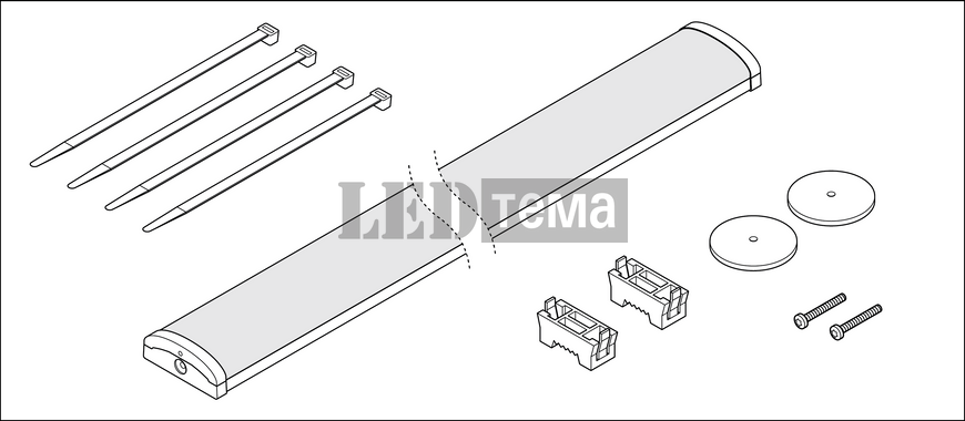 LN SF IP44 600 P 840 WT 18W 4000К Лінійний світильник LEDVANCE (4058075733091) 4058075733091 фото