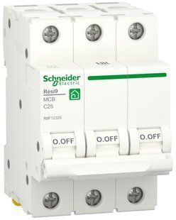 Автоматический выключатель 6kA 3P 25A C, Resi9 Schneider Electric (R9F12325) R9F12325 фото
