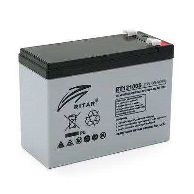 Аккумуляторная батарея AGM RITAR RT12100S, Gray Case, 12V 10.0Ah ( 151 х 98 х 95 (101 ) ) Q8 RT12100S фото