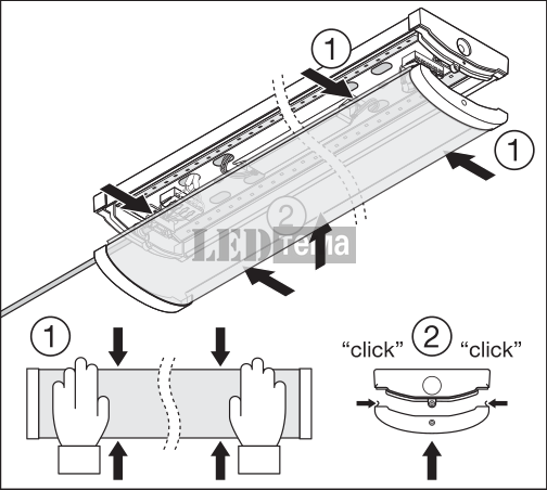 LN SF IP44 1200 P 830 WT 32W 3000К Лінійний світильник LEDVANCE (4058075733176) 4058075733176 фото