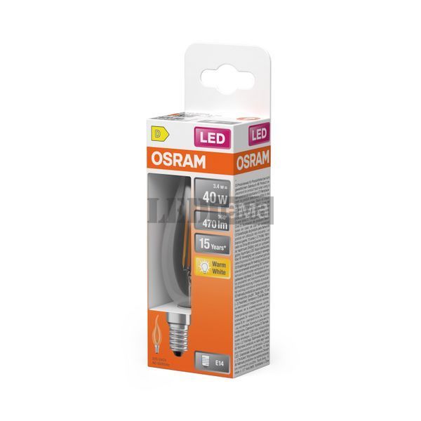 LED Star Classic BA40 Filament 3,4W 827 CL E14 Світлодіодна лампа Osram (4099854468810) 4099854468810 фото