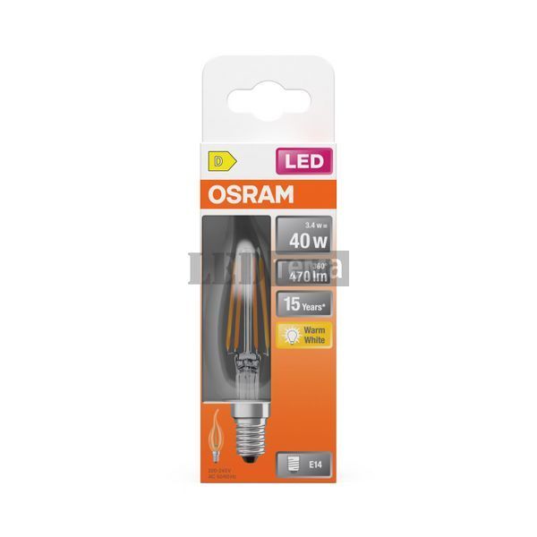 LED Star Classic BA40 Filament 3,4W 827 CL E14 Світлодіодна лампа Osram (4099854468810) 4099854468810 фото