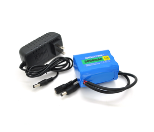 Аккумуляторная батарея литиевая QiSuo 24V 3A с элементами Li-ion 18650 +зарядное устройство 25.2V1A, DC5.5x2.1, (56x38x70mm) (QS-2403CHW) QS-2403CHW фото