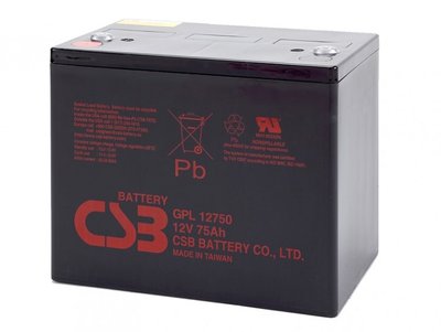 Акумуляторна батарея CSB GPL12750, 12V 75Ah (261х168х215мм) GPL12750 фото
