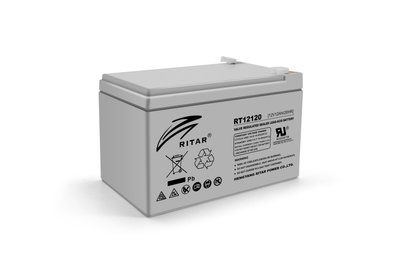Аккумуляторная батарея AGM RITAR RT12120, Gray Case, 12V 12.0Ah (151х98х 95 (101) ) Q4 RT12120 фото