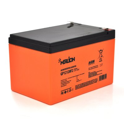 Акумуляторна батарея MERLION AGM GP12120F2 PREMIUM 12 V 12 Ah (150 x 98 x 95 (100)) Orange Q6 GP12120F2PREMIUM фото