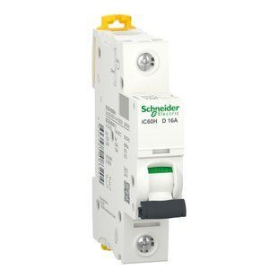 Автоматичний вимикач iC60H 1P 16A D Schneider Electric (A9F85116) A9F85116 фото