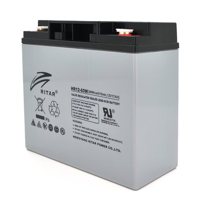 Аккумуляторная батарея AGM RITAR RT12170H, Gray Case, 12V 17.0Ah ( 181 х 77 х 167 ) Q4 HR1260W фото